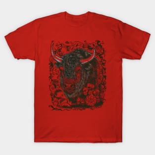 Bitter Bison Japanese Art Print T-Shirt